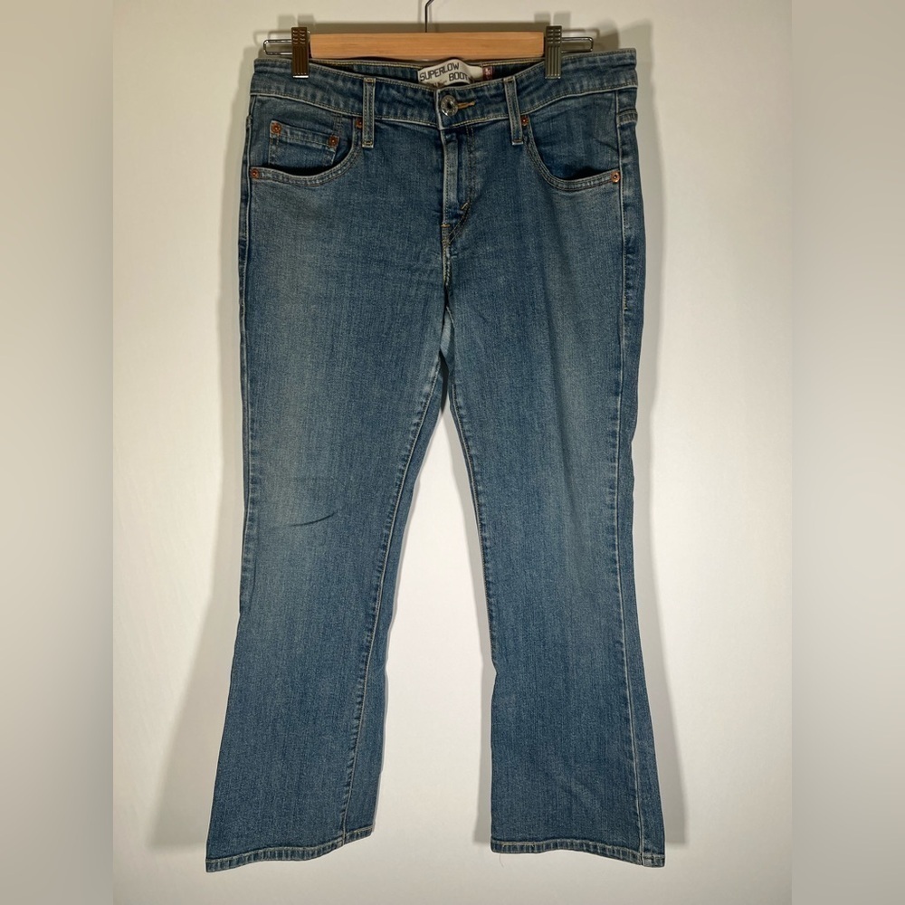 Levi's Y2K Superlow 518 boot cut blue jeans sz 9S stretch vintage 30x27